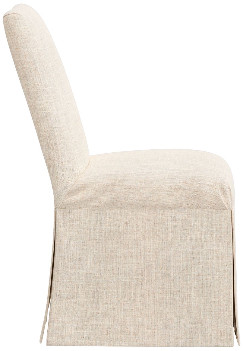 Tajana Linen Talc Fabric Slipcover Dining Chair - Made to Order