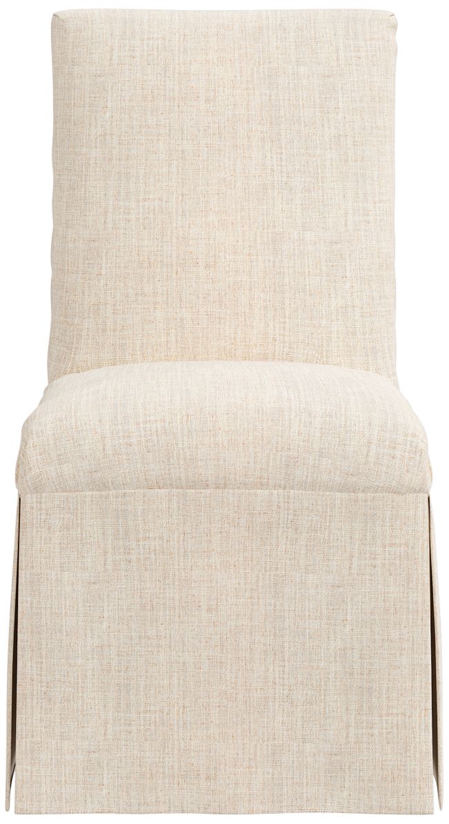 Tajana Linen Talc Fabric Slipcover Dining Chair - Made to Order