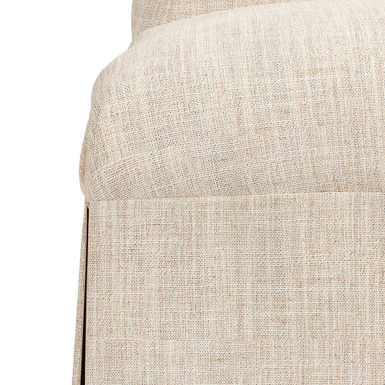 Image 2 Tajana Linen Talc Fabric Slipcover Dining Chair more views