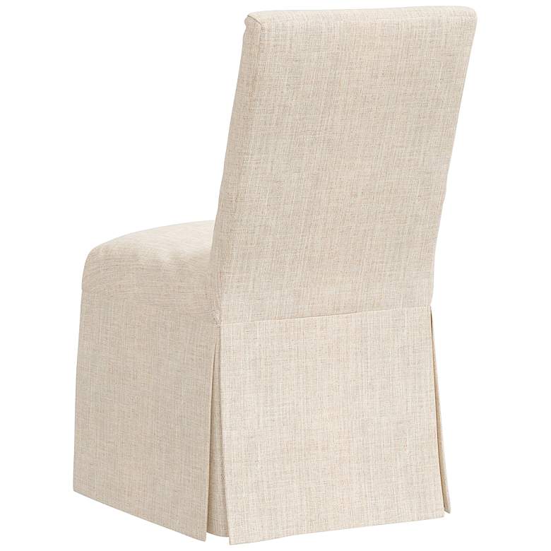 Image 4 Tajana Linen Talc Fabric Slipcover Dining Chair more views