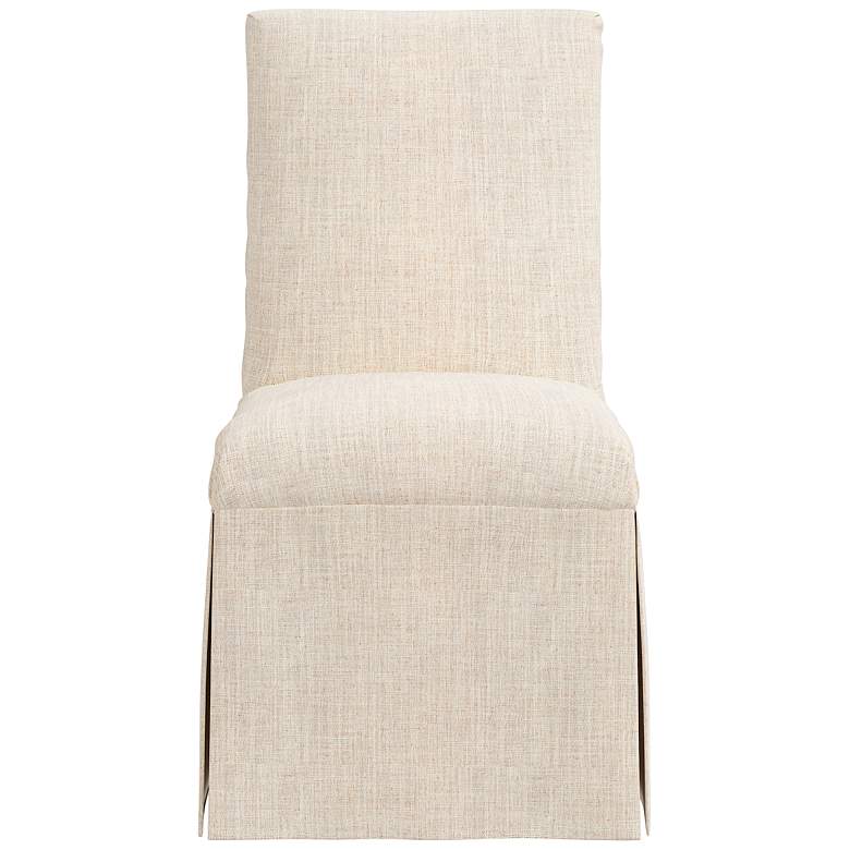 Image 6 Tajana Linen Talc Fabric Slipcover Dining Chair more views