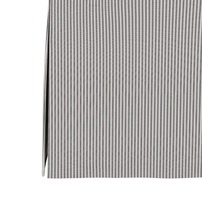 Image 3 Tajana Oxford Stripe Charcoal Fabric Slipcover Dining Chair more views