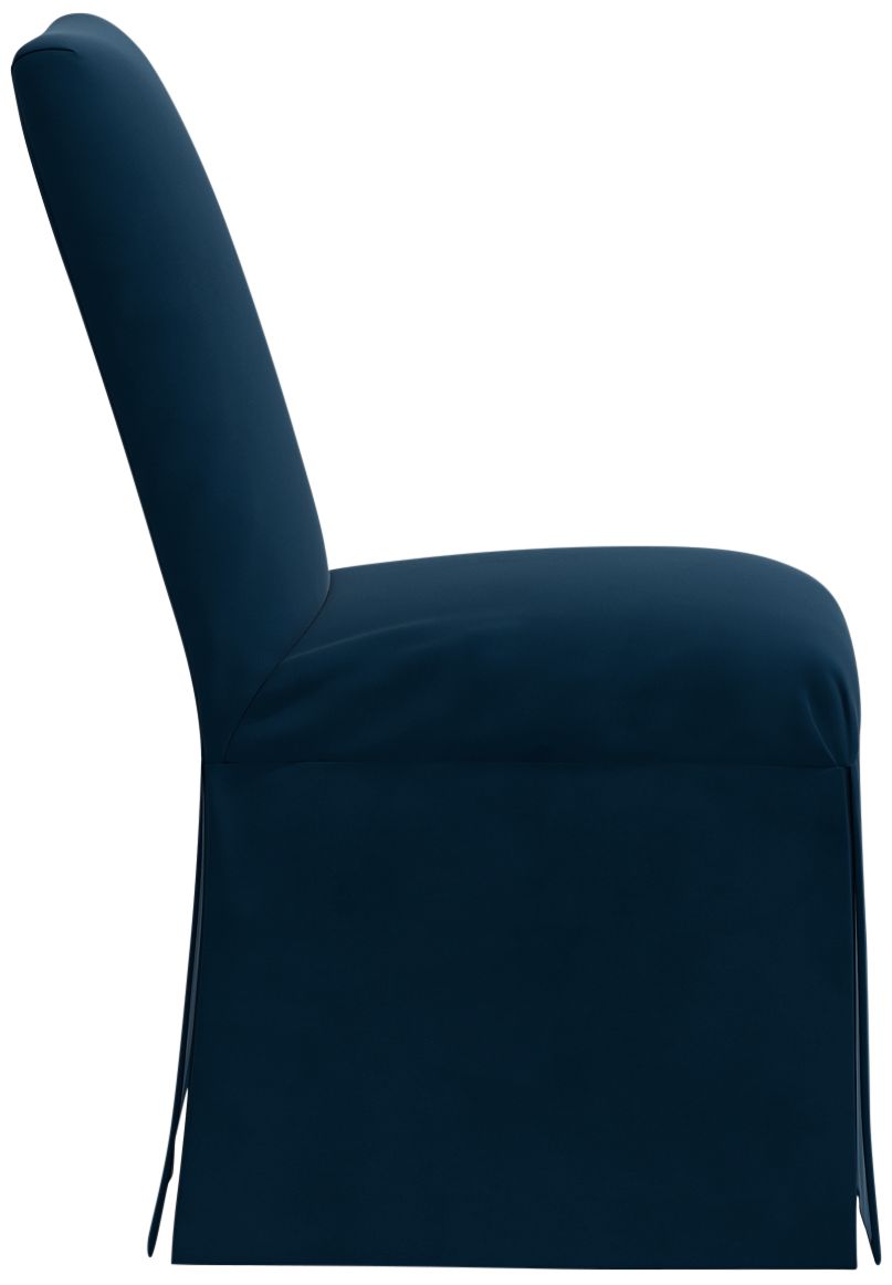 Tajana Velvet Ink Fabric Slipcover Dining Chair - Made to Order