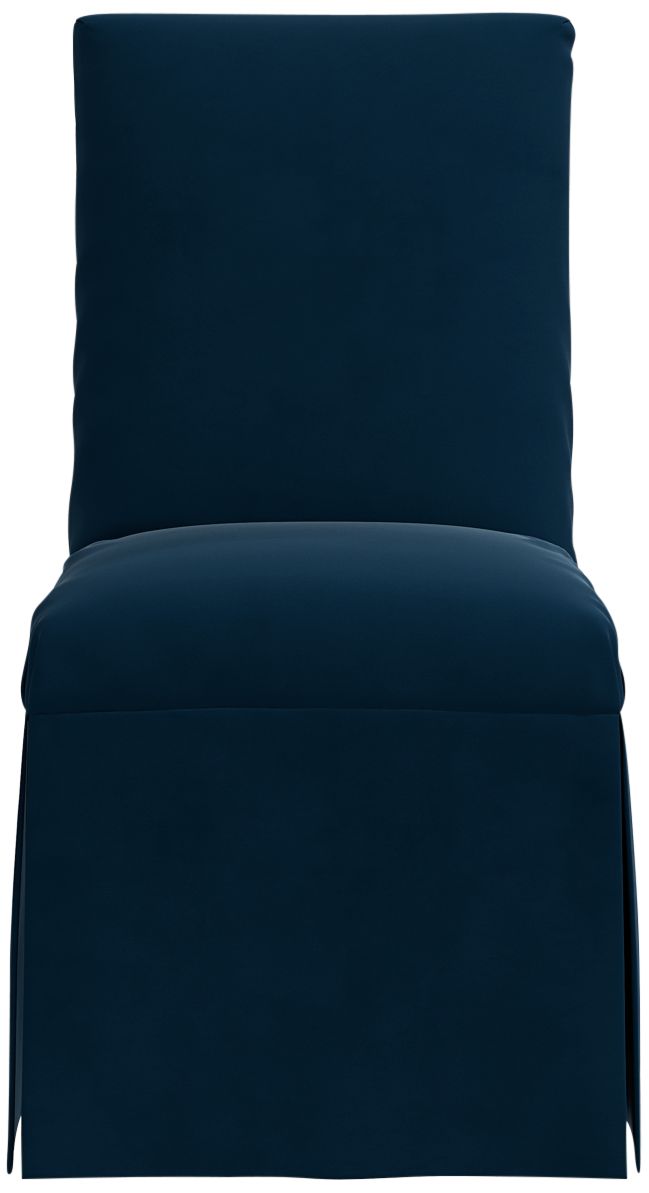 Tajana Velvet Ink Fabric Slipcover Dining Chair - Made to Order