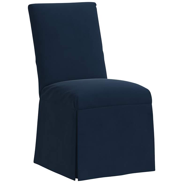 Image 1 Tajana Velvet Ink Fabric Slipcover Dining Chair
