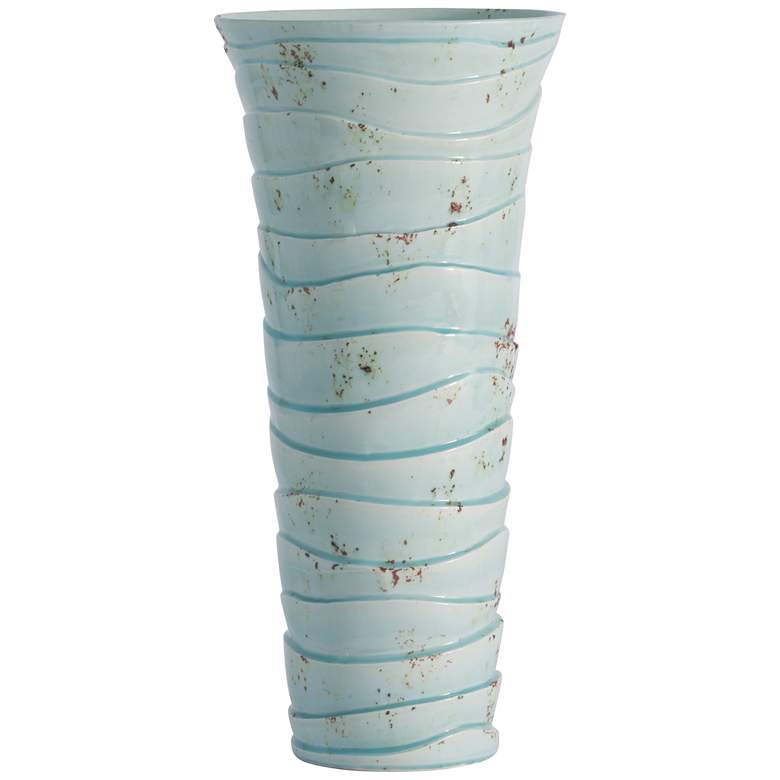 Image 1 Takao Copper Fragment 19 1/4 inchH Large Blue Italian Vase