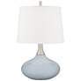 Take Five Felix Modern Blue Table Lamp with Table Top Dimmer