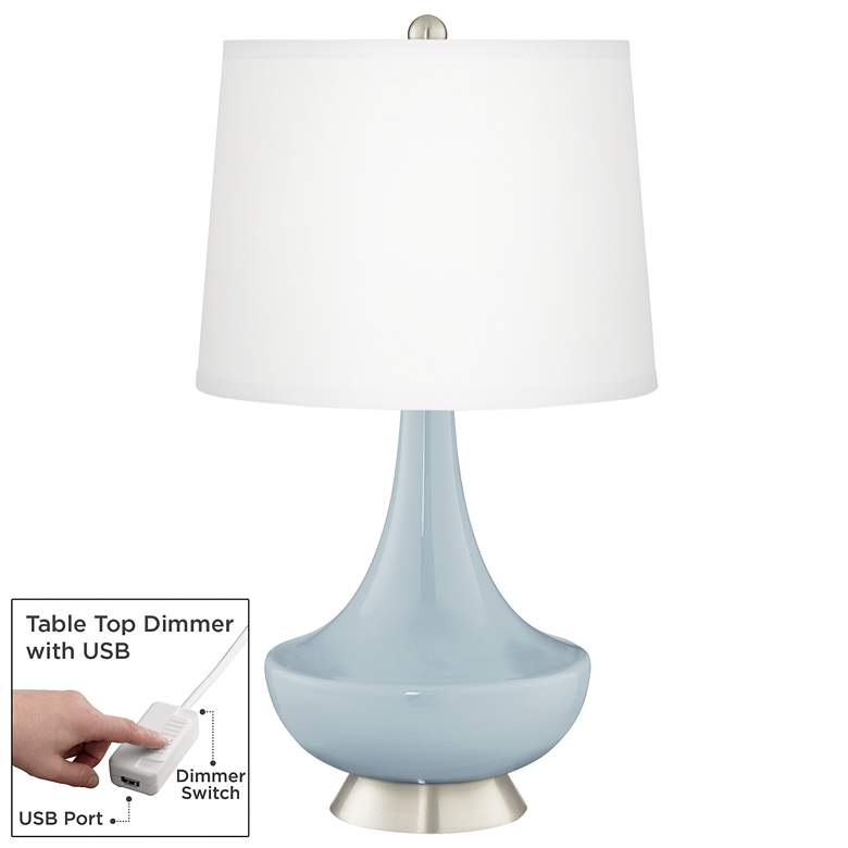 Image 1 Take Five Gillan Glass Table Lamp with Dimmer