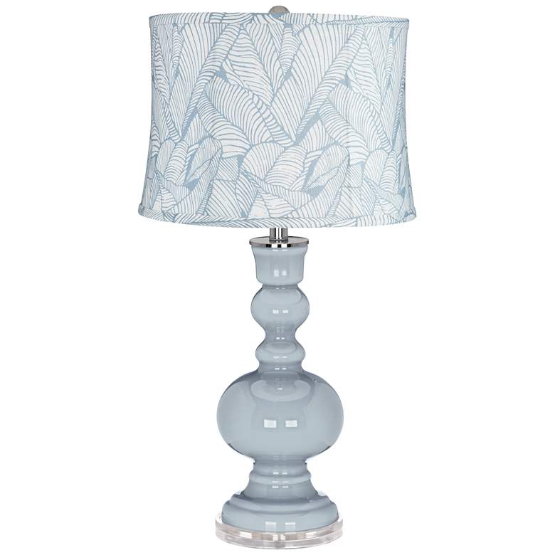 Image 1 Take Five Grange Blue Leaf Shade Apothecary Table Lamp