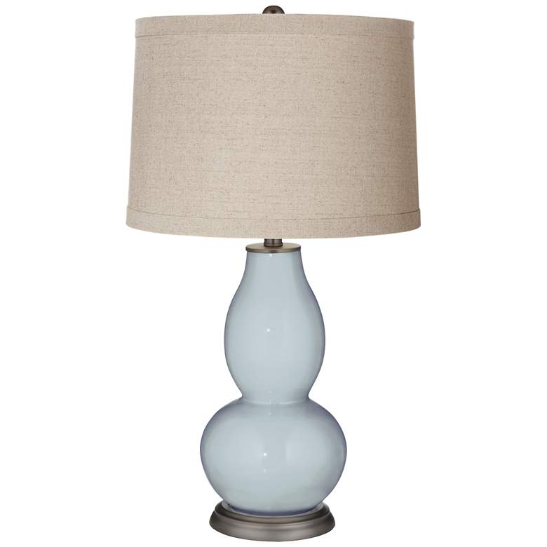 Image 1 Take Five Linen Drum Shade Double Gourd Table Lamp