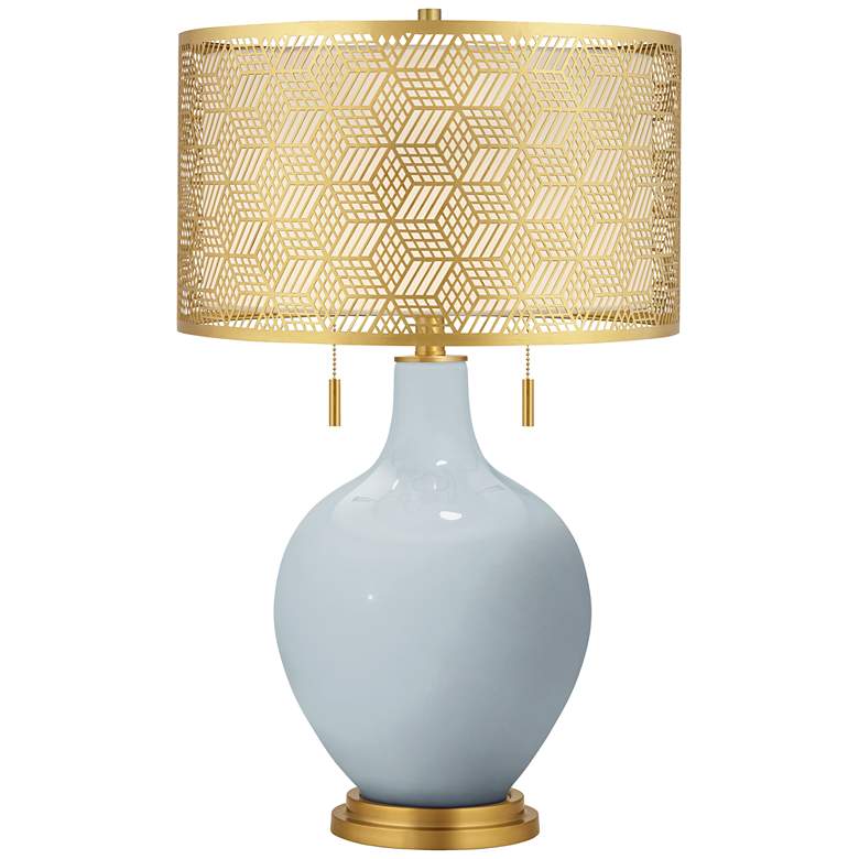 Image 1 Take Five Toby Brass Metal Shade Table Lamp