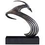 Take The Lead 15" High Aged Silver Ram Metal Sculpture