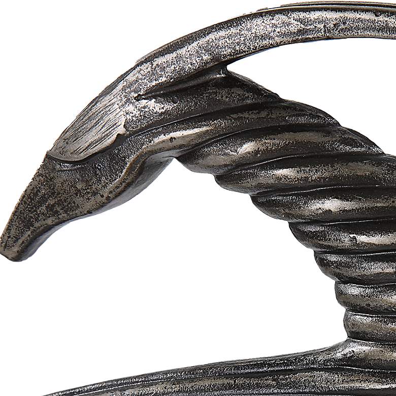 Image 5 Take The Lead 15" High Aged Silver Ram Metal Sculpture more views