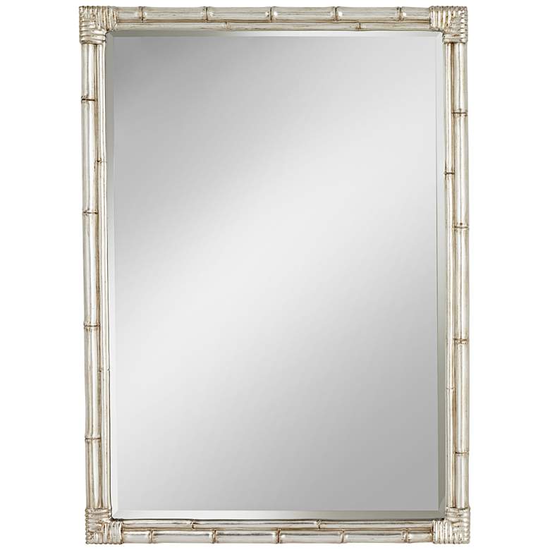 Image 3 Takeo Silver 31 inch x 43 inch Rectangular Bamboo Wall Mirror