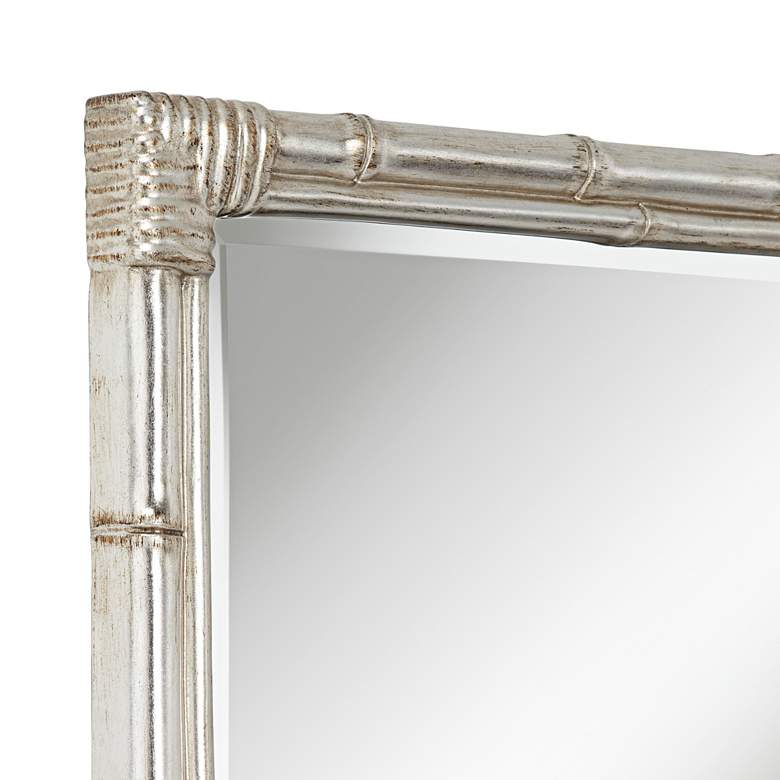 Image 4 Takeo Silver 31 inch x 43 inch Rectangular Bamboo Wall Mirror more views