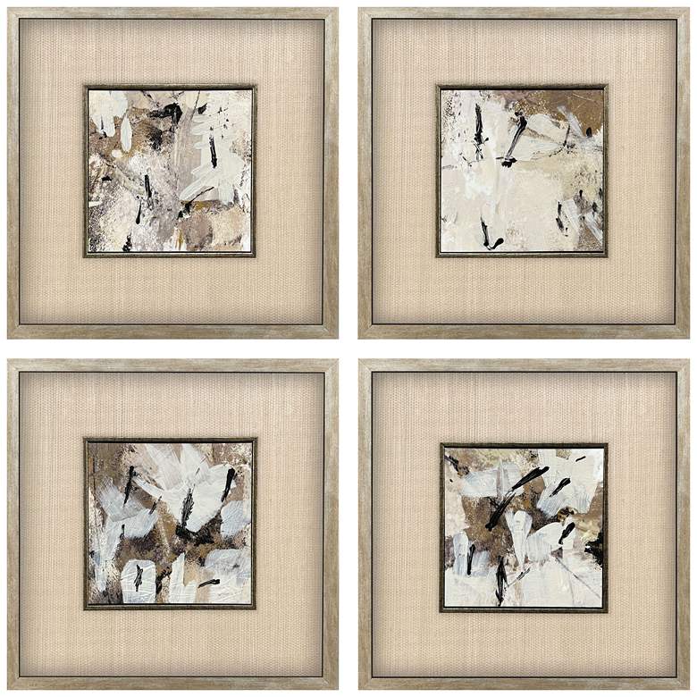 Image 1 Taking Shape 13"W x 13"H Contemporary Framed Art Set of 4