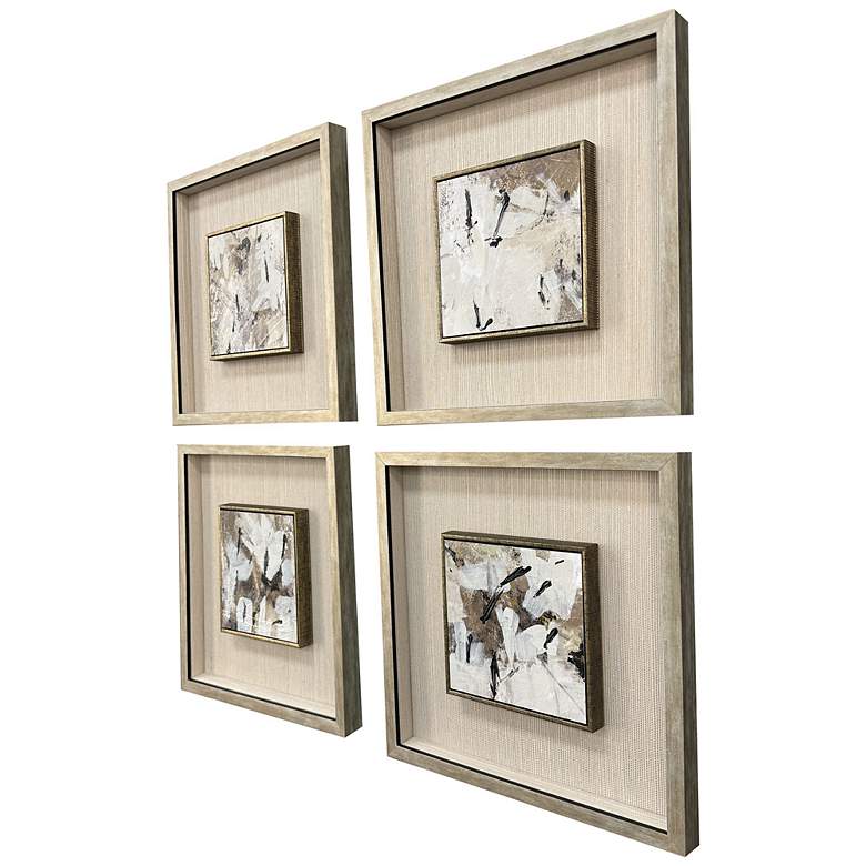 Image 2 Taking Shape 13"W x 13"H Contemporary Framed Art Set of 4 more views