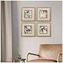 4_Taking Shape 13"W x 13"H Contemporary Framed Art Set of 4 more views