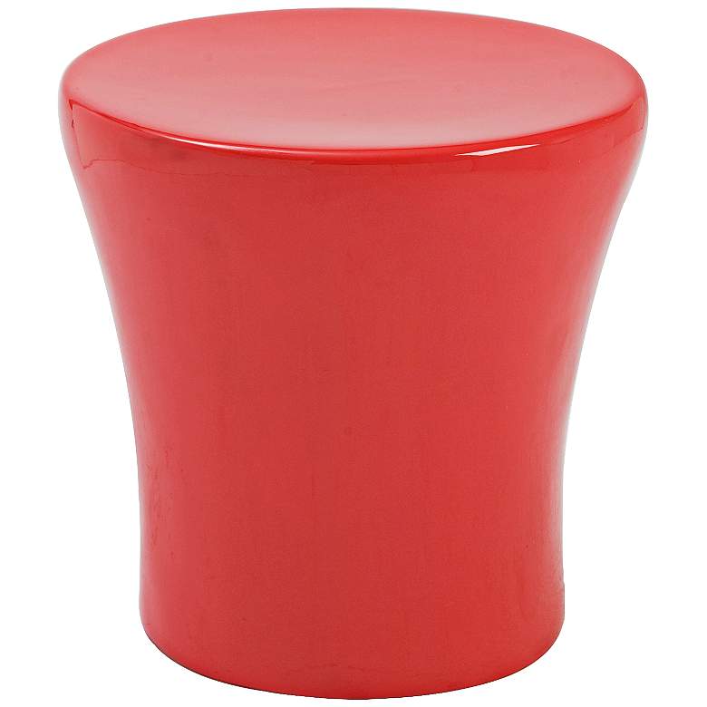 Image 1 Takis Fiberglass High-Gloss Red Accent Table
