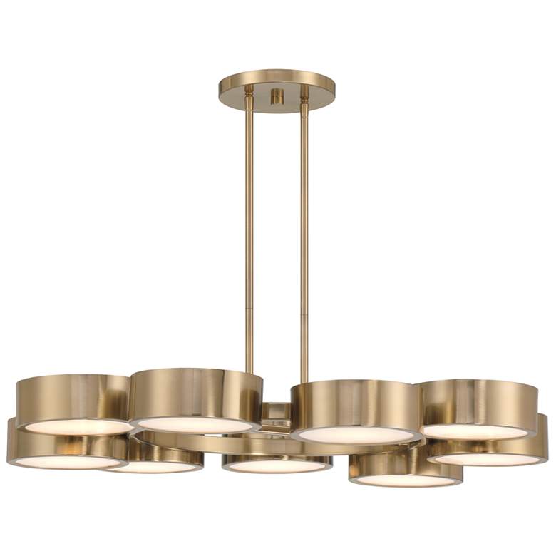 Image 1 Talamanca 9-Light LED Chandelier in Noble Brass by Breegan Jane
