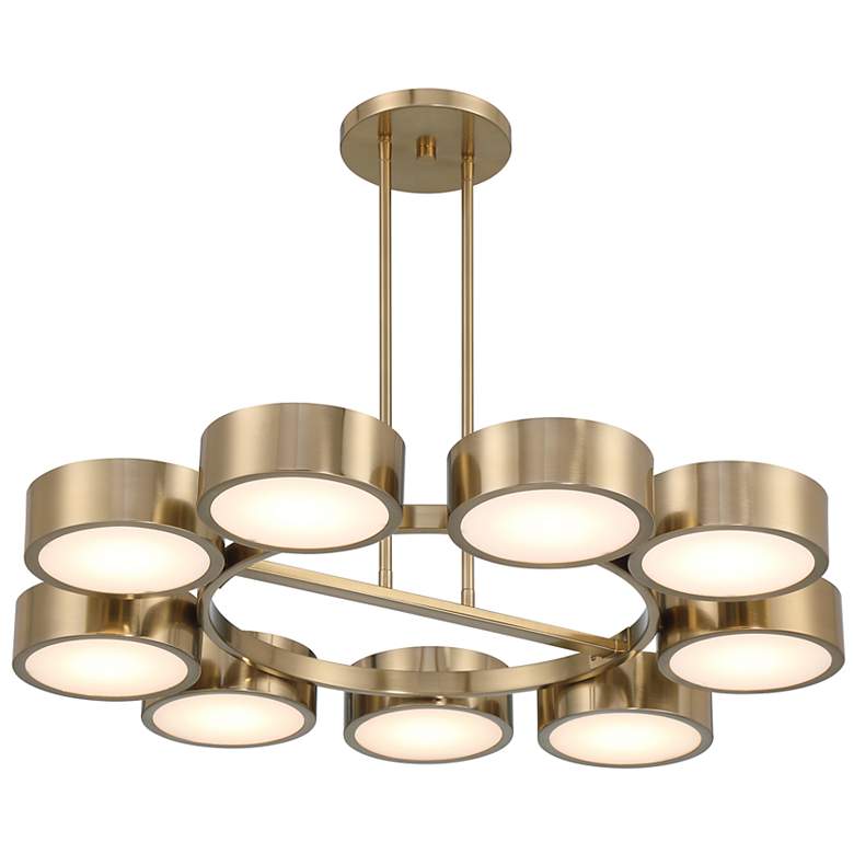 Image 3 Talamanca 9-Light LED Chandelier in Noble Brass by Breegan Jane more views