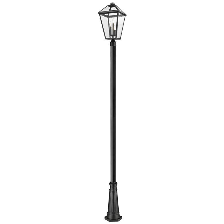 Image 1 Talbot 117 1/4"H Midnight Black Outdoor Post Light with Base