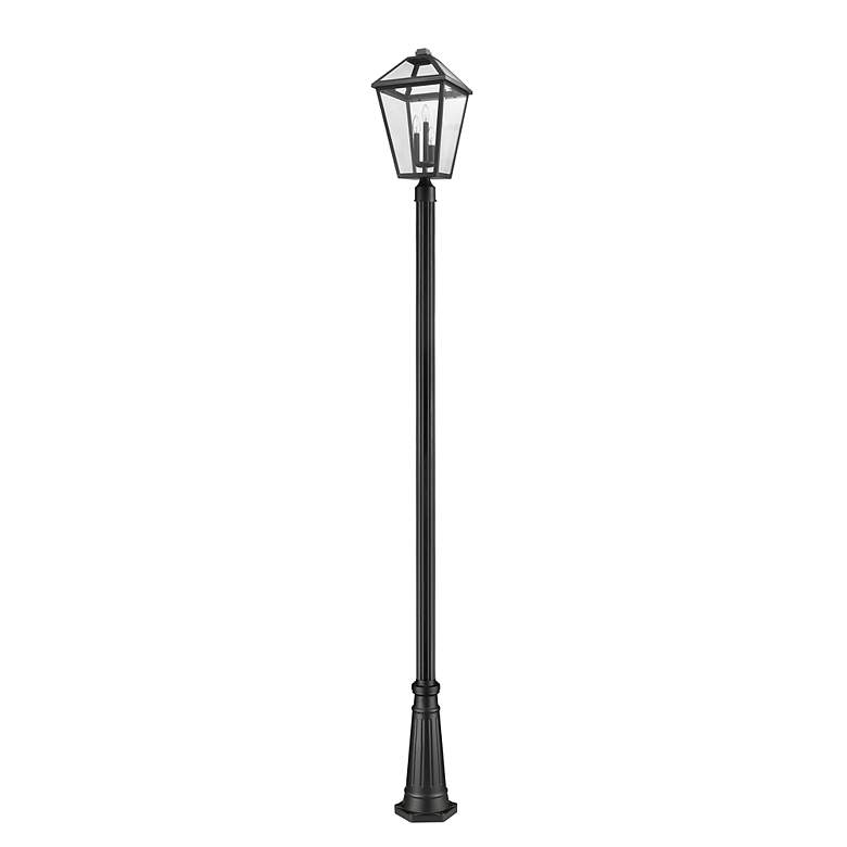 Image 4 Talbot 117 1/4"H Midnight Black Outdoor Post Light with Base more views