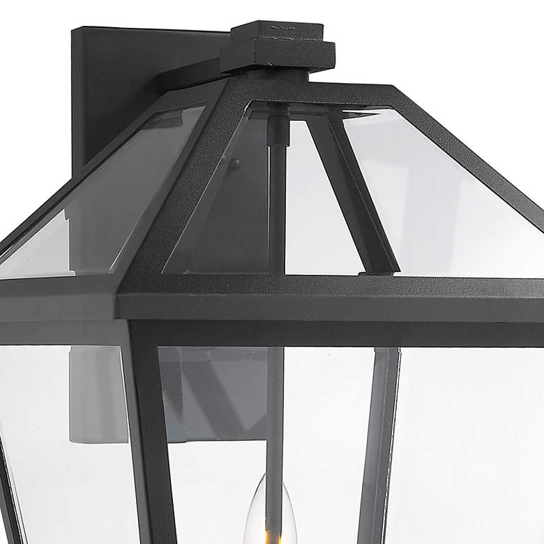 Image 4 Talbot 17 1/2" High Black 3-Light Outdoor Lantern Wall Light more views