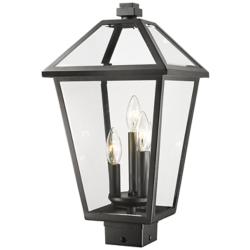 Talbot 18 1/2" High Black 3-Light Outdoor Post Light