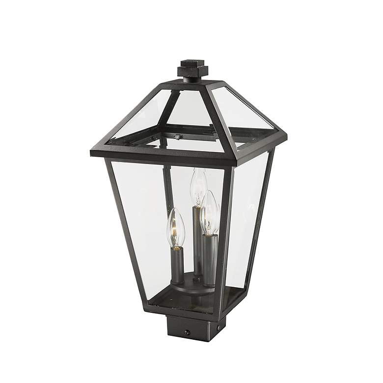 Image 3 Talbot 18 1/2" High Black 3-Light Outdoor Post Light more views