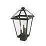 7_Talbot 18 1/2" High Black 3-Light Outdoor Post Light more views