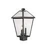 Talbot 18 1/2" High Black 3-Light Outdoor Post Light