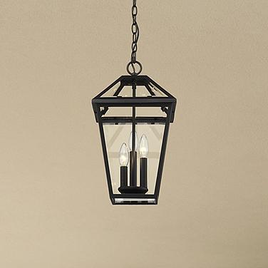 Talbot 18" High Midnight Black 3-Light Outdoor Hanging Light