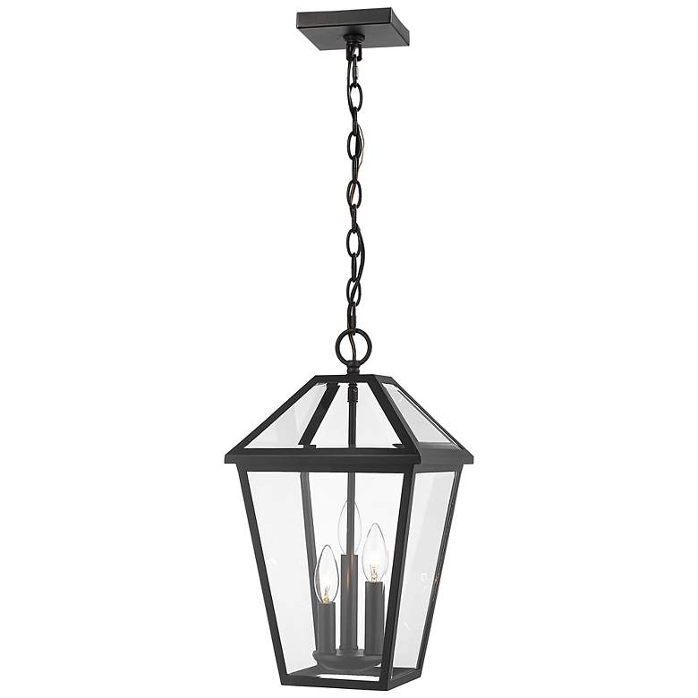 Image 3 Talbot 18" High Midnight Black 3-Light Outdoor Hanging Light