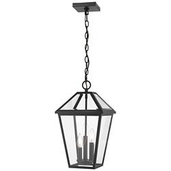 Talbot 18" High Midnight Black 3-Light Outdoor Hanging Light