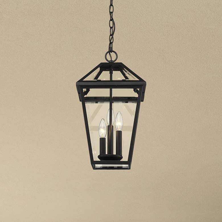 Image 2 Talbot 18" High Midnight Black 3-Light Outdoor Hanging Light