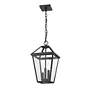 6_Talbot 18" High Midnight Black 3-Light Outdoor Hanging Light more views