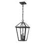 7_Talbot 18" High Midnight Black 3-Light Outdoor Hanging Light more views