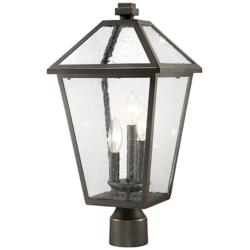 Talbot 20" High Oil-Rubbed Bronze 3-Light Outdoor Post Light