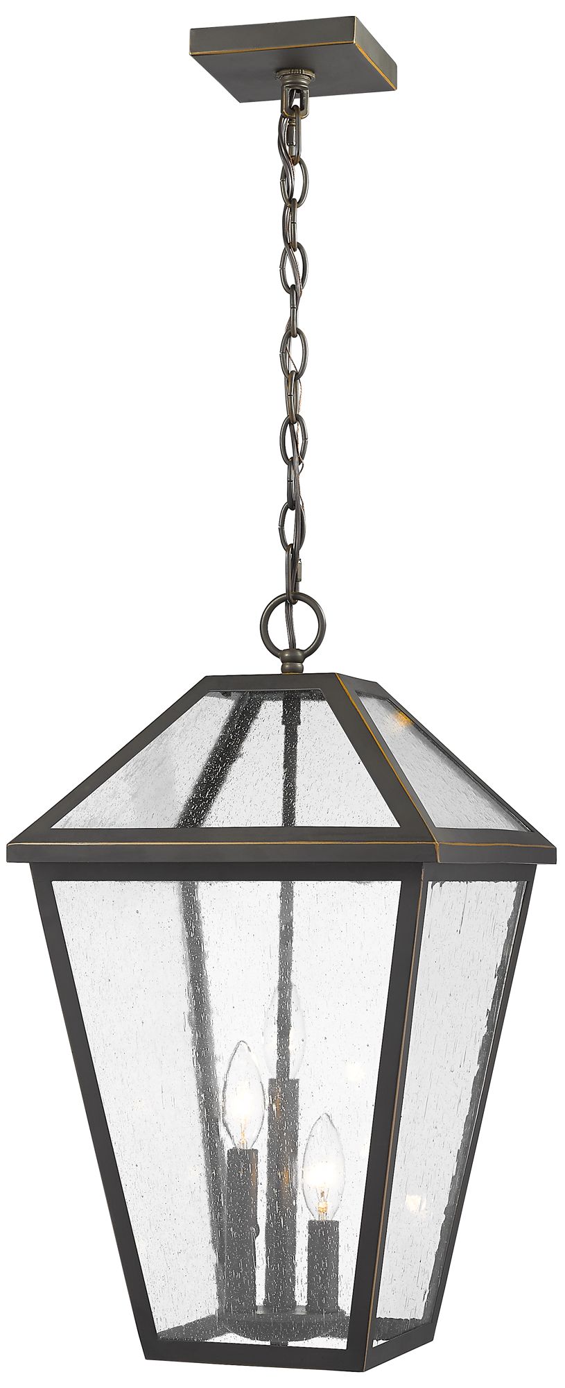 Talbot 21 1/2"H Rubbed Bronze 3-Light Outdoor Hanging Light
