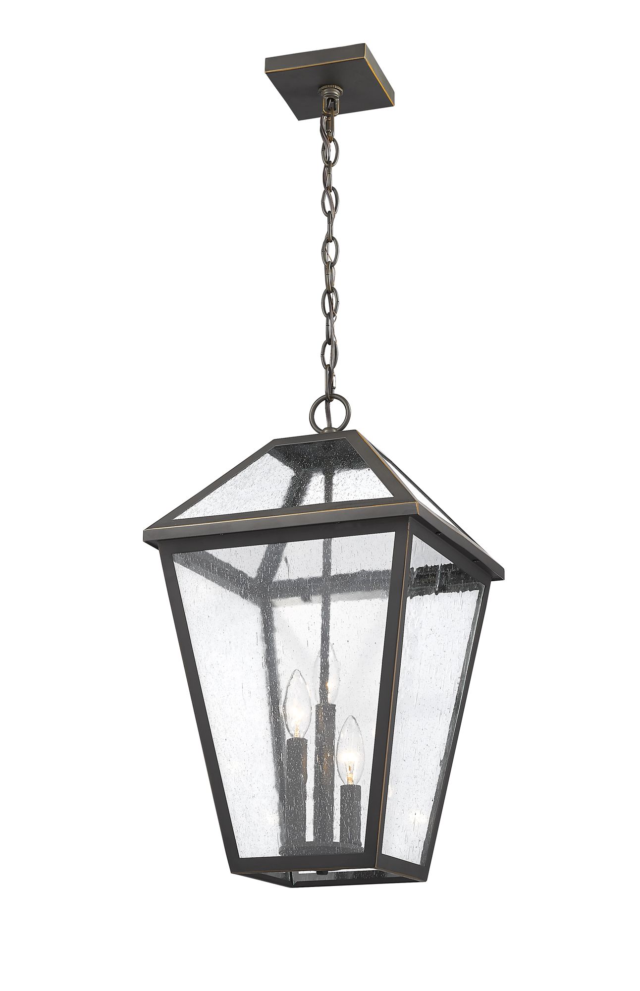 Image 4 Talbot 21 1/2"H Rubbed Bronze 3-Light Outdoor Hanging Light more views