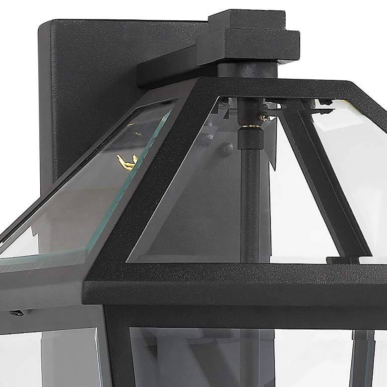 Image 3 Talbot 21 1/4" High Black 3-Light Outdoor Wall Light more views
