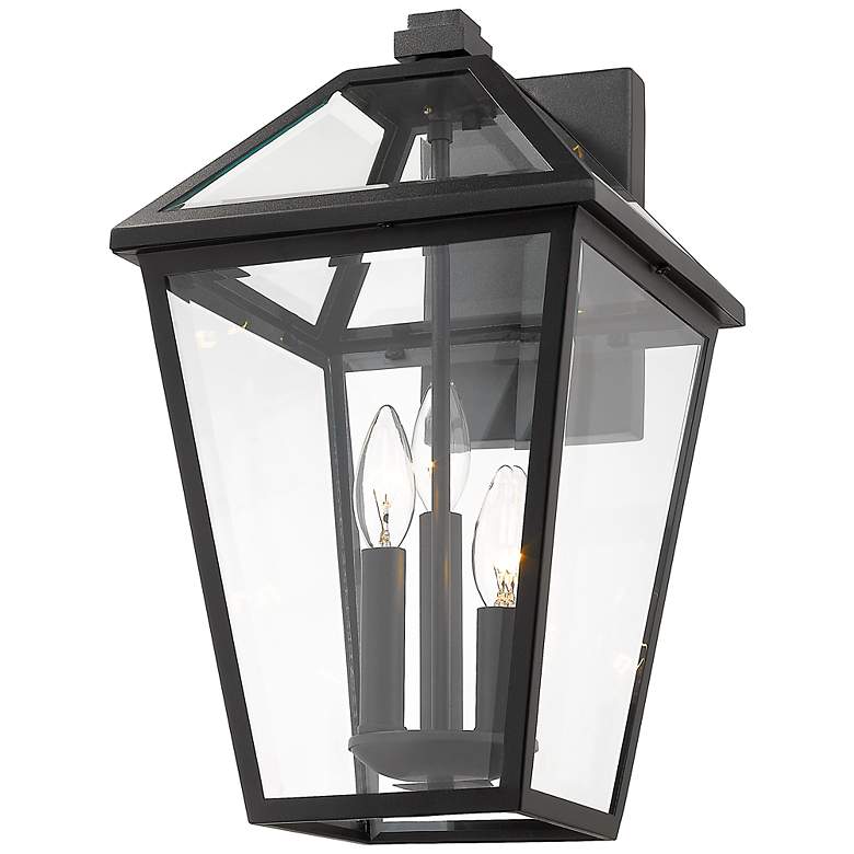 Image 5 Talbot 21 1/4" High Black 3-Light Outdoor Wall Light more views