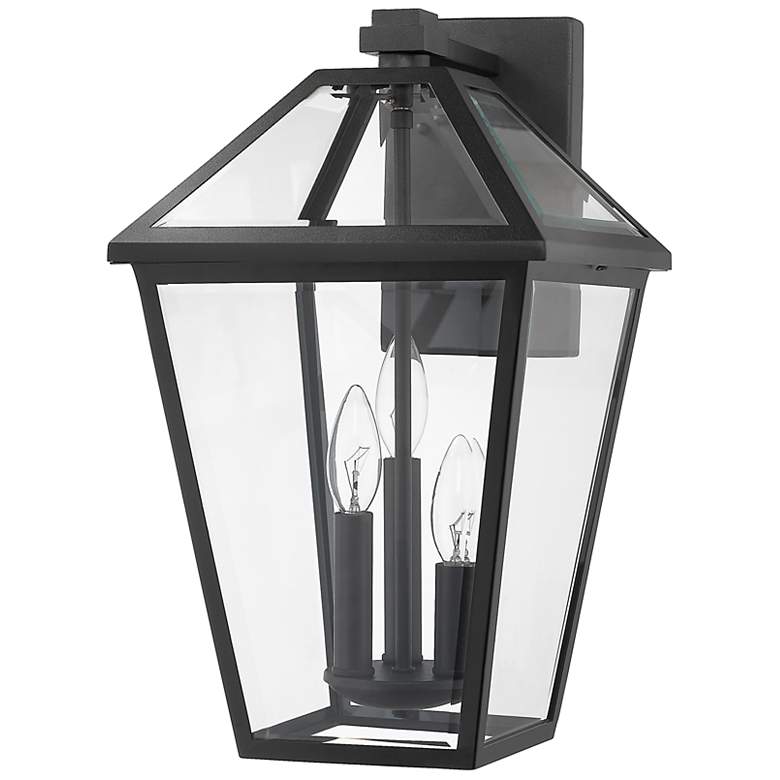 Image 7 Talbot 21 1/4" High Black 3-Light Outdoor Wall Light more views