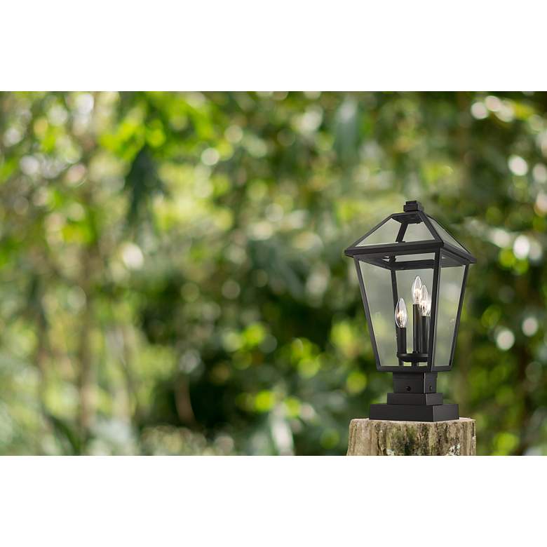 Image 3 Talbot 21 inchH Black Metal 3-Light Outdoor Pier Mount Light more views