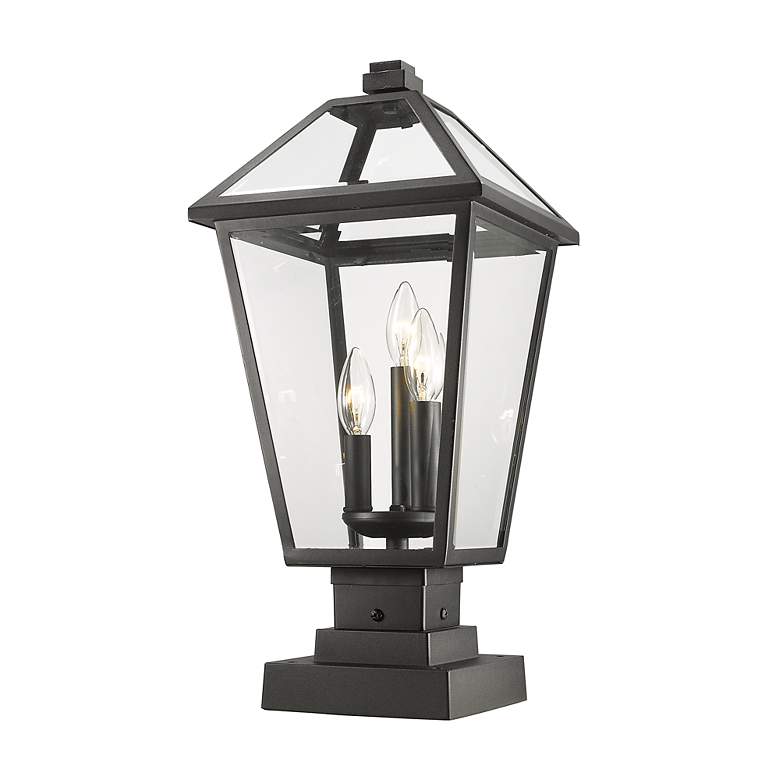 Image 5 Talbot 21"H Black Metal 3-Light Outdoor Pier Mount Light more views