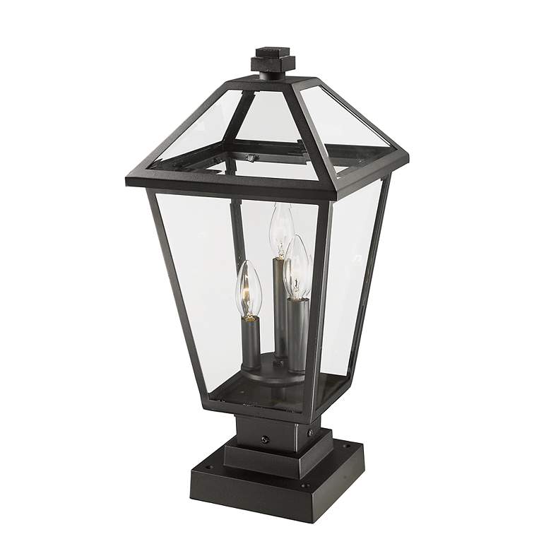 Image 6 Talbot 21"H Black Metal 3-Light Outdoor Pier Mount Light more views