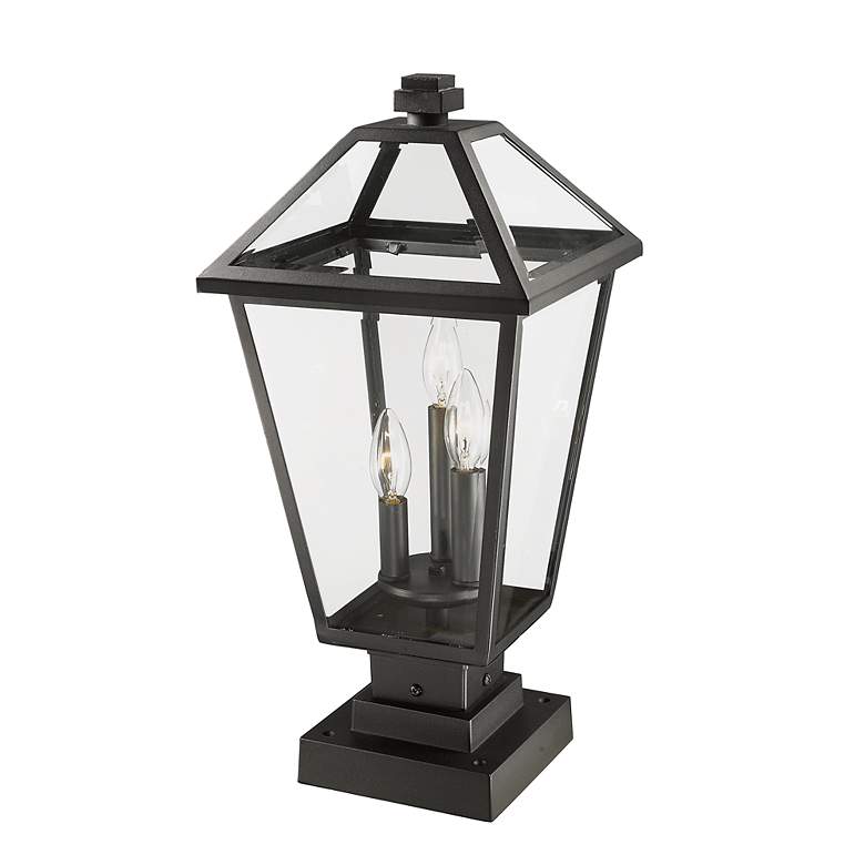 Image 6 Talbot 21 inchH Black Metal 3-Light Outdoor Pier Mount Light more views