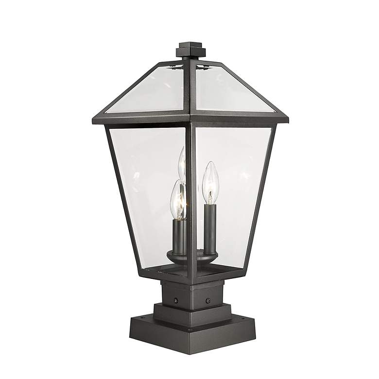 Image 7 Talbot 21"H Black Metal 3-Light Outdoor Pier Mount Light more views