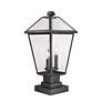 7_Talbot 21"H Black Metal 3-Light Outdoor Pier Mount Light more views